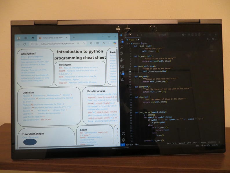 Python Essentials Study Cheat Sheet - Etsy