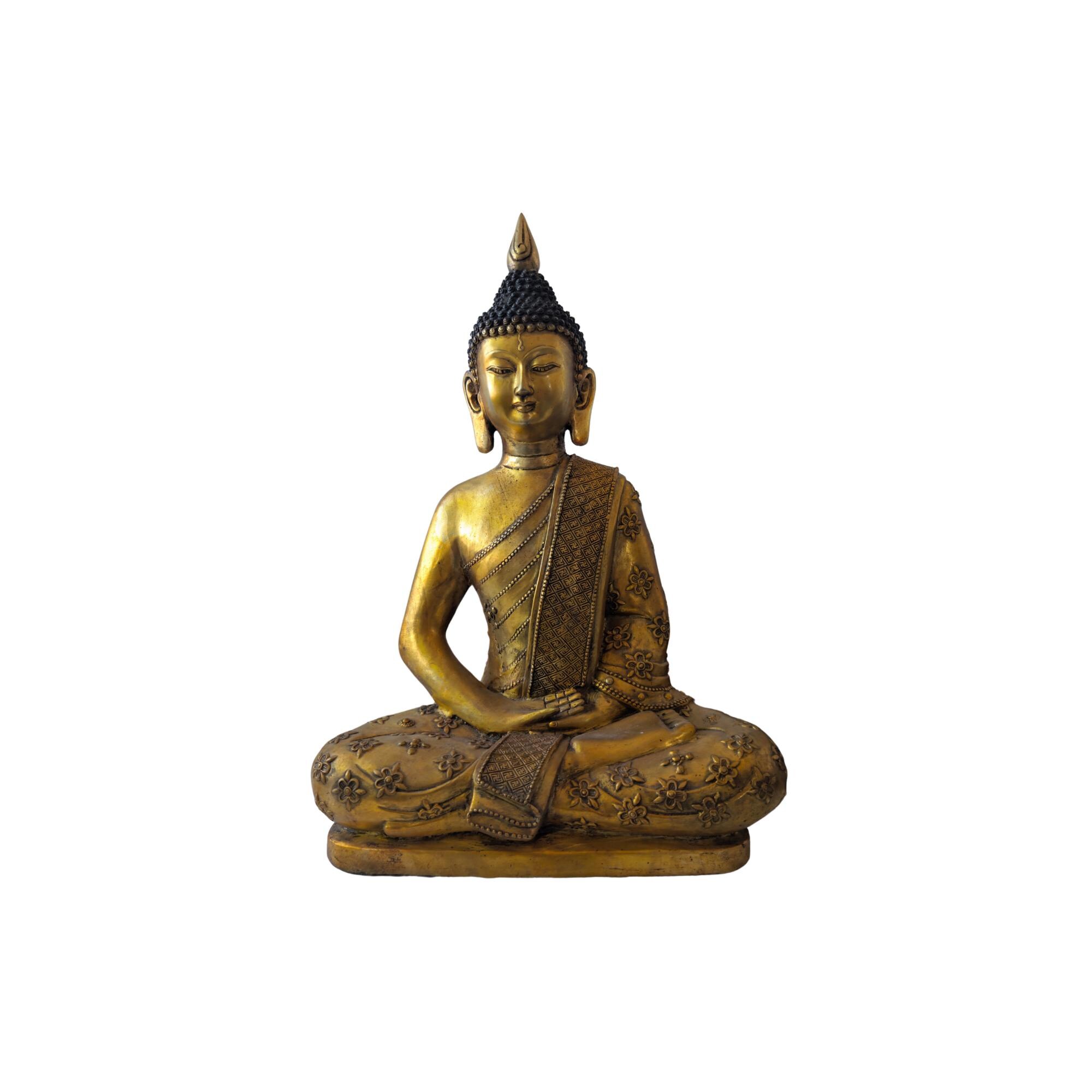 Large Chinese Gilt Bronze Buddha, Rattanakosin-style Meditation