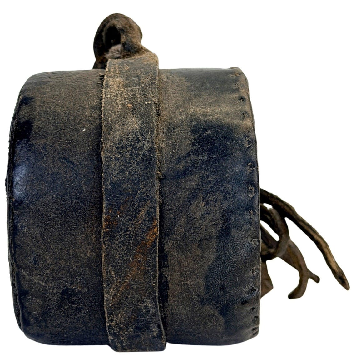 Antieke Tibetaanse Damaru – rituele handtrommel – ca. 1880–1920, foto 3 di 5