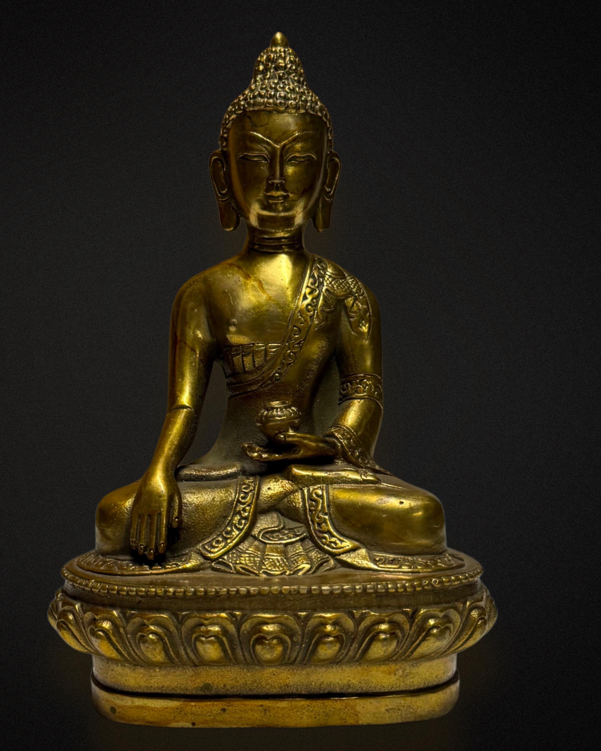 ◇薬師如来（メディスンブッダ）像◇仏教 チベット-AM 仏像の中古 薬師