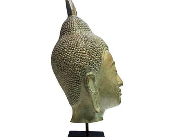 タイの仏頭、17世紀～19世紀のアンティーク青銅彫刻 - Etsy 日本