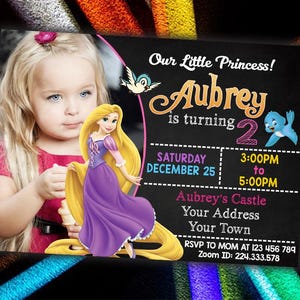Princess Invitation Printable File - Princess Invitation - Princess Birthday Invitation - Princess High Resolution Images