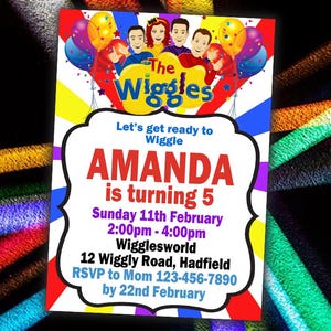 Wiggle Invitation Printable File - Wiggle Invitation - Wiggle Birthday Invitation - Wiggle High Resolution Images