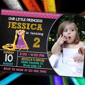 Princess Invitation Printable File - Princess Invitation - Princess Birthday Invitation - Princess High Resolution Images