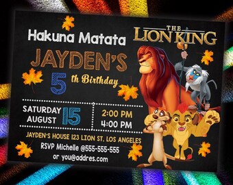 Lion Birthday Invitation – Personalized Printable File