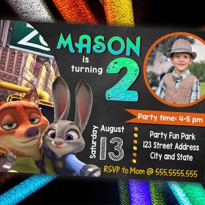 Rabbit Invitation Printable File - Rabbit Invitation - Rabbit Birthday Invitation - Rabbit High Resolution Images