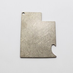 Utah Shaped Bottle Opener Keychain - Stainless Steel