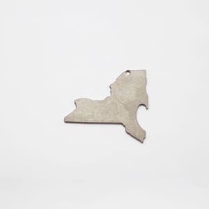 New York Shaped Bottle Opener Keychain - Stainless Steel
