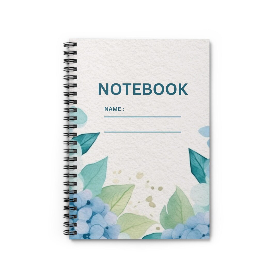 Hydrangea Watercolor Notebook Spiral Ruled Journal | Floral School ...