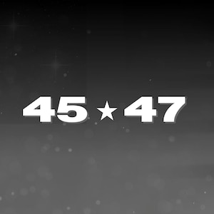 Trump 45 47 Decal, MAGA Patriotic Decal, Vinyl Decal, Car Window Decal, Custom Sizes and Colors Available