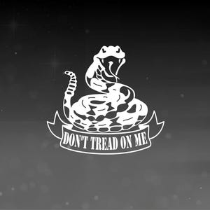 Don&#39;t Tread On Me Aufkleber, Gadsden Aufkleber, Vatertänischer Aufkleber, Vinyl Aufkleber, Autofenster Aufkleber, kundenspezifische Größen und Farben erhältlich