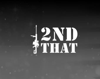 2nd Amendment Decal, Patriotic Car Window Vinyl Decal, Custom Size