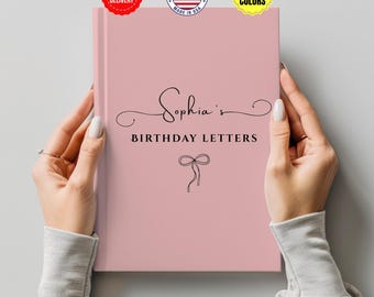 Diario de cartas de cumpleaños personalizado, libro de recuerdos con nombre personalizado, cuaderno de cartas de memoria, diario de escritura de tapa dura, reliquia familiar
