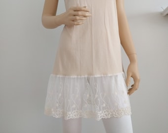 Shirt Extender Ivory Lace Camisole, Top Slip Extender, Dress Extenders,  Ivory Lace Top Extender, Size S-L