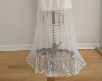 cream lace dress extender Layering Love Lace Slip in White by Three Bird Nest