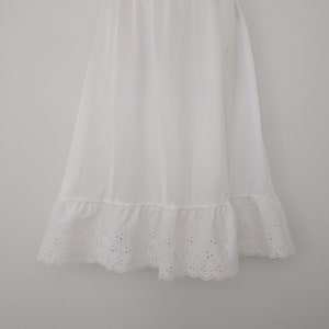 Full Slip, White Cotton Slip Full Length, Maxi White Underdress