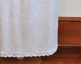 Slip Extender - Ivory Velvet/Lace Trim Slip, Size XS S M L XL XXL