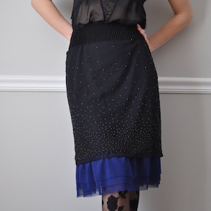 Slip Extender - Black, White, Ivory Tulle Ruffle Slip (Cobalt Blue - Sold out) Skirt Extender - XS S M L XL XXL