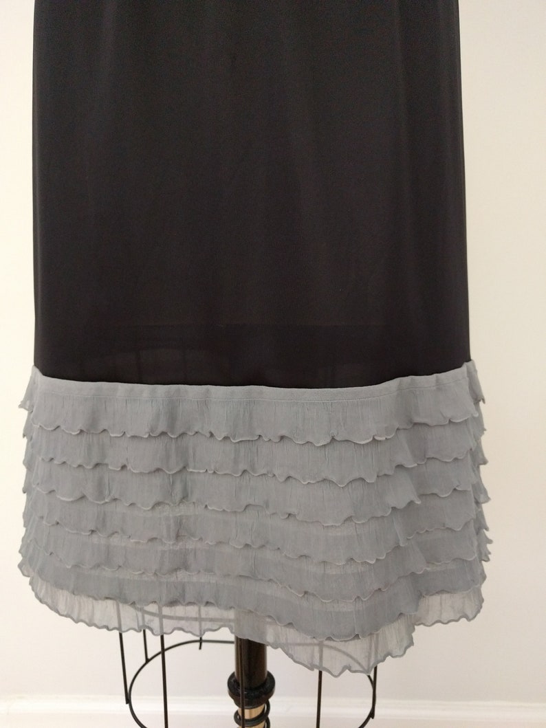 Gray Tiered Ruffle Trim Slip Extender XS S M L XL 2XL Etsy