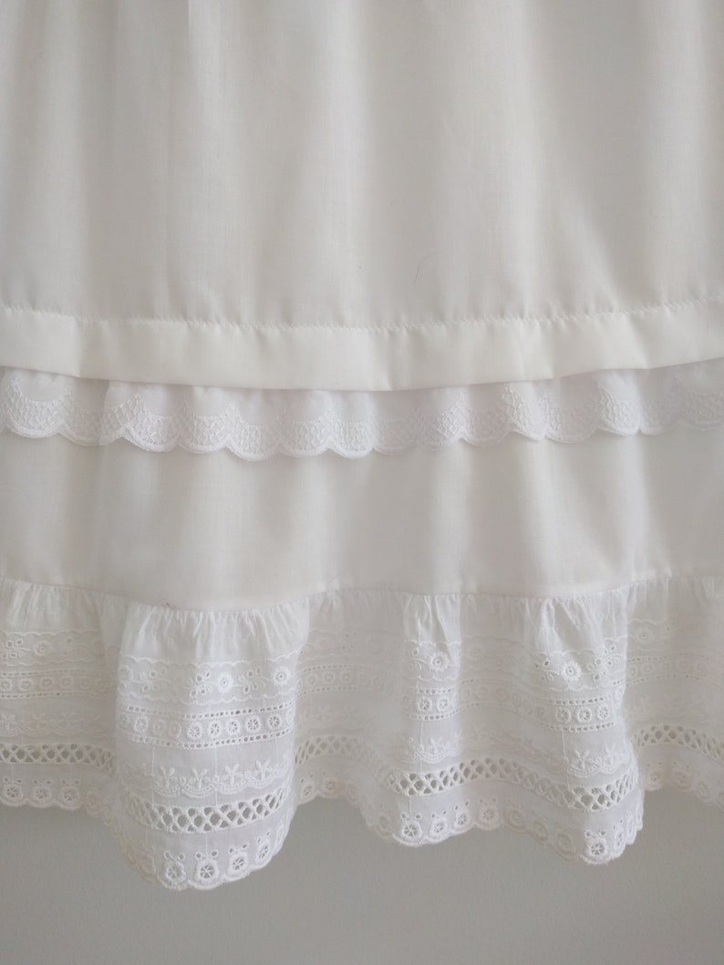 Slip Extender Scalloped Eyelet White Cotton Tiered Petticoat - Etsy