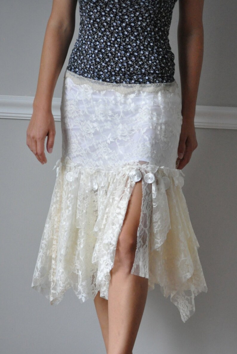 Slip Extender Bohemian Gypsy Slip / Skirt Extender Ivory Lace Etsy