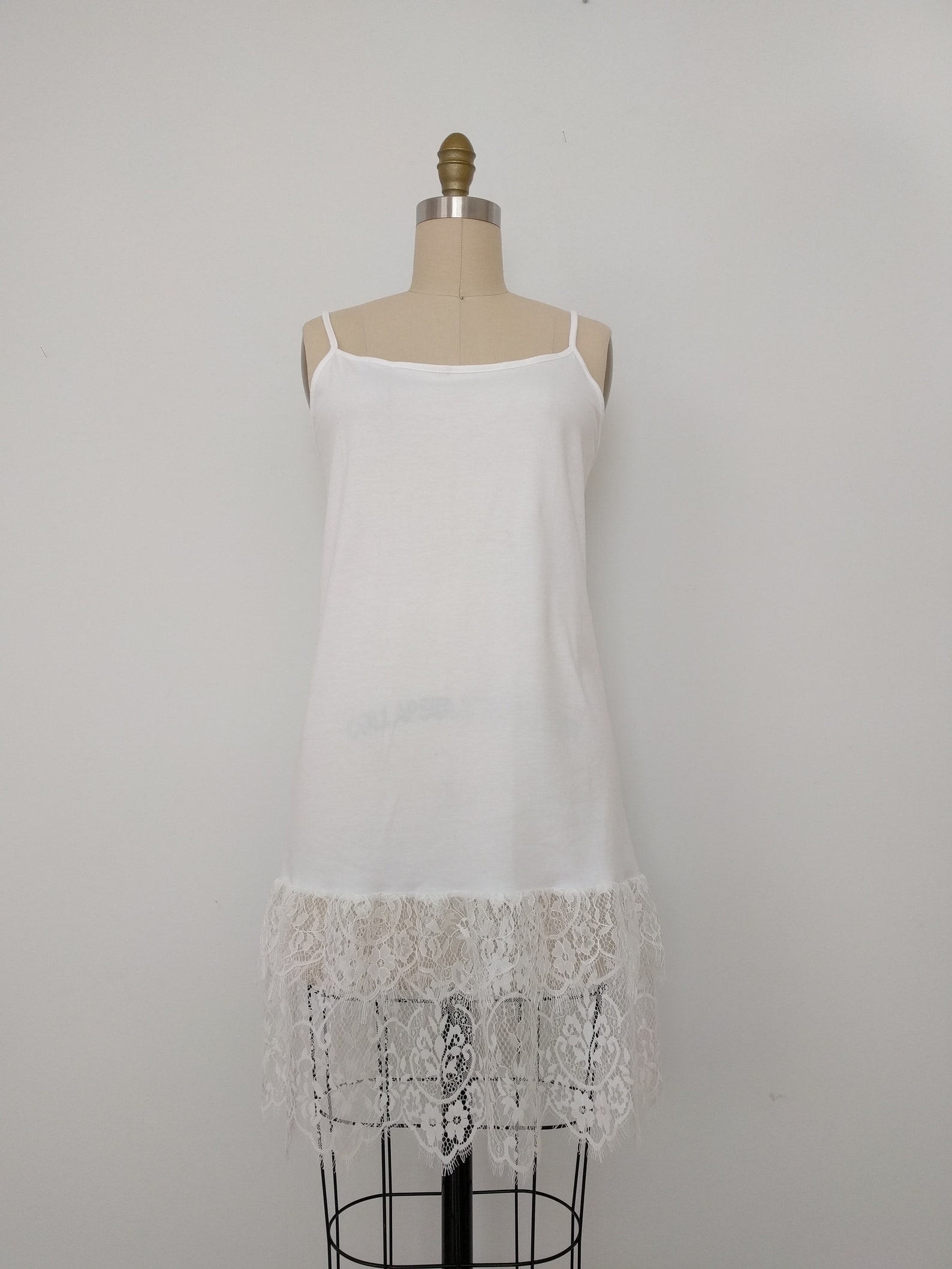 Shirt Extender White Lace Camisole Top Slip Extender Dress Etsy