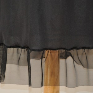 Slip Extender Black Tulle Ruffle Trim also Available in White, Ivory XS S M L XL XXL image 4