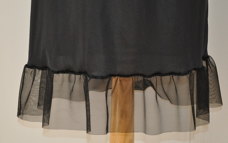 Slip Extender Black Tulle Ruffle Trim also Available in White, Ivory XS S M L XL XXL image 4