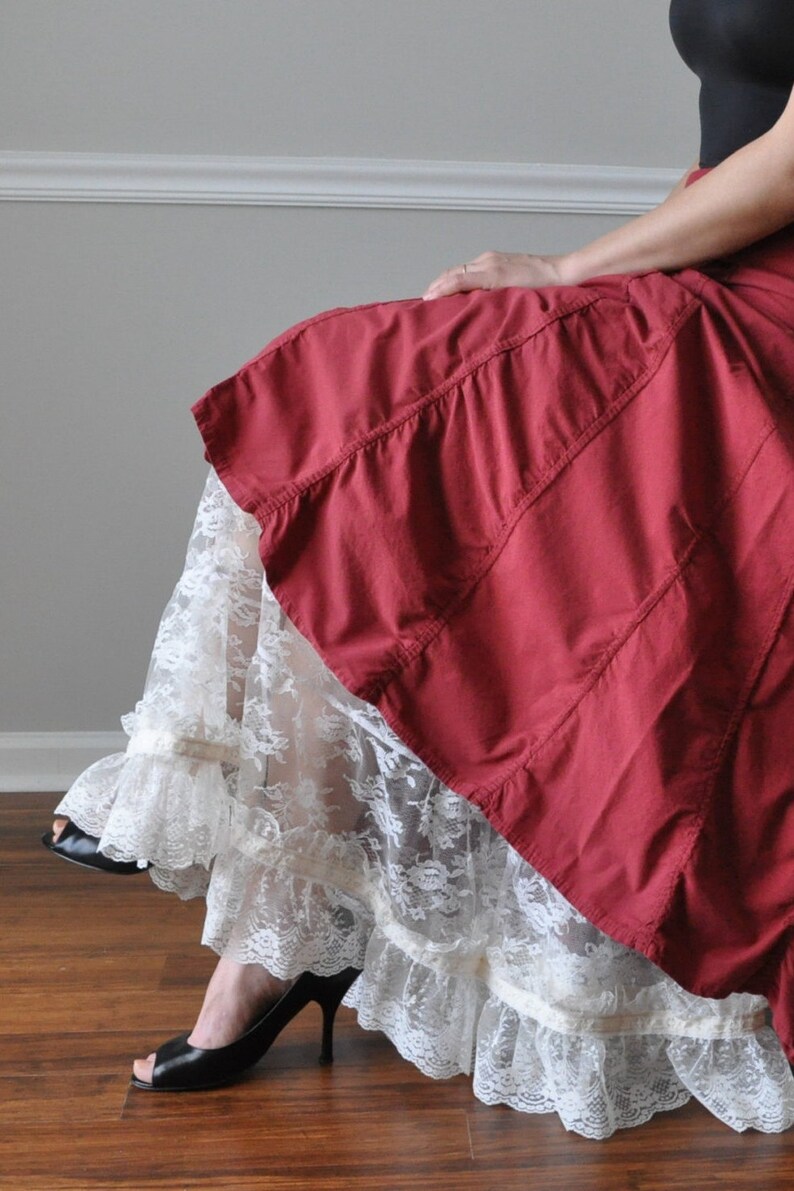 Slip Extender Long Tiered White or Ivory Lace Steampunk Etsy