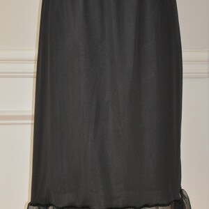 Slip Extender Black Tulle Ruffle Trim also Available in White, Ivory XS S M L XL XXL image 2