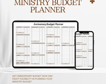 Ministry Anniversary Budget Planner: Church Event Organizer (PDF)