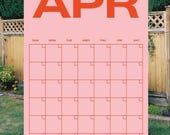 Wall Calendar | Undated, Perpetual Calendar, Monthly, Printable, 11x17, Colourful, Aesthetic Calendar