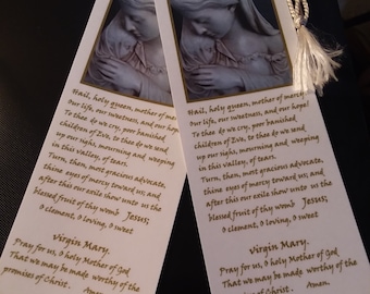Bookmarks Laminated HAIL HOLY QUEEN / Blessed Mother Mary