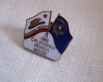 Moose Lodge 1988 CALIFORNIA NEVADA Enamel Lapel Pin /Collectible Pin