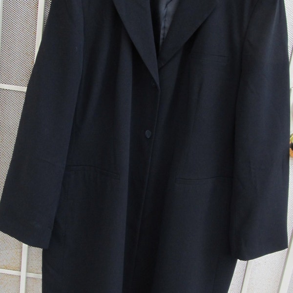 Womens Coat Black Full Size  Gal/  Charles Glueck Focus 2000 /  Classic Black Dress Coat / Full Size Elegance Size 22/ RetroCoat Jacket