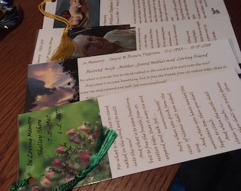 Custom Bookmarks/ All Occasions Births Anniversary Weddings Memorials Engagements Etc./ Personal Custom Bookmarks