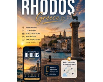 RHODOS Travel Guide PDF | Greece Itinerary, Hidden Gems, Hotels, Local Food & Google Maps