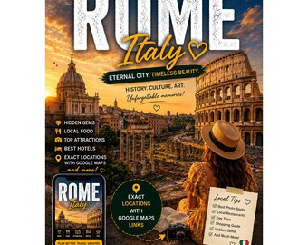 ROME Travel Guide PDF | Italy Itinerary, Hidden Gems, Hotels, Local Food & Google Maps