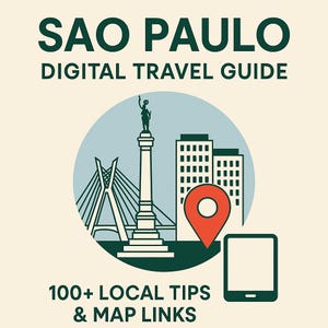 Sao Paulo Digitaler Reiseführer | Entdecken Sie Brasilien mit 100+ versteckten Edelsteinen & lokalen Tipps | Landkarte Links | Herunterladbarer und teilbarer PDF-Urlaub