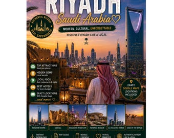 Guía de viaje de Riad en PDF / Itinerario por Arabia Saudita, joyas ocultas y mapas de Google
