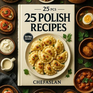 25 Pcs Authentic Polish Recipes – Digital PDF Cookbook | Traditional Poland Food with Step-by-Step Instructions & Serving Tips.ChefASLAN
