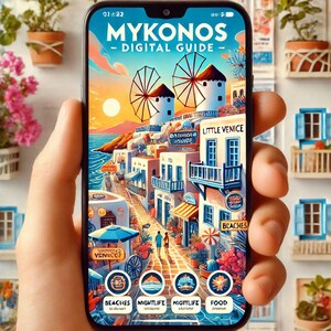 MYKONOS Digital Travel Guide Unser digitaler Reiseführer steht bereit +100 Vorschläge und Standortlinks Griechenland Mykonos Travel Urlaub digitaler Begleiter