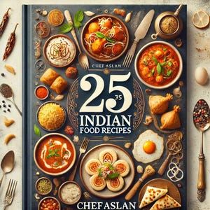 25 Authentic Indian Recipes – Digital PDF Cookbook | Traditional Indian Food Guide with Step-by-Step Cooking Tips & Spice Insights.ChefASLAN
