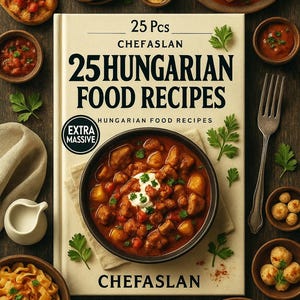 25 Authentic Hungarian Recipes – Digital PDF Cookbook | Traditional Hungarian Food with Step-by-Step Instructions & Flavor Tips.ChefASLAN.