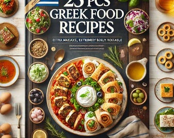 25 recetas especiales de la cocina de GRECIA: Libro de degustación digital en PDF, recetas comprensibles de platos griegos mundialmente famosos. Comida griega.