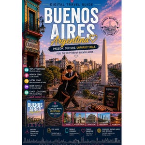 Reseguide till Buenos Aires i PDF-format | Resplan för Argentina, dolda pärlor, tango och Google Maps