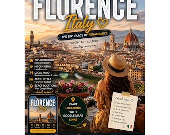 FLORENCE Travel Guide PDF | Tuscany Itinerary, Hidden Gems, Art, Hotels & Google Maps