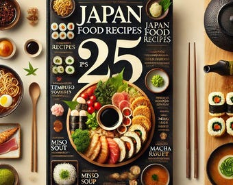 25 recetas especiales de la cocina japonesa: libro de degustación digital en formato PDF, recetas fáciles de entender de la comida japonesa de fama mundial. Comida asiática de Japón