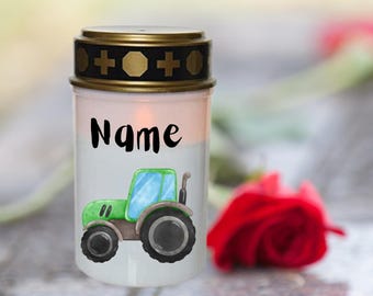 Grabkerze groß, 3 - 4 Tage, Sternenkind, Regenbogen, personalisierbar mit Name, Trauergeschenk, Trauerlicht, Gedenkkerze, Himmelsgeburtstag