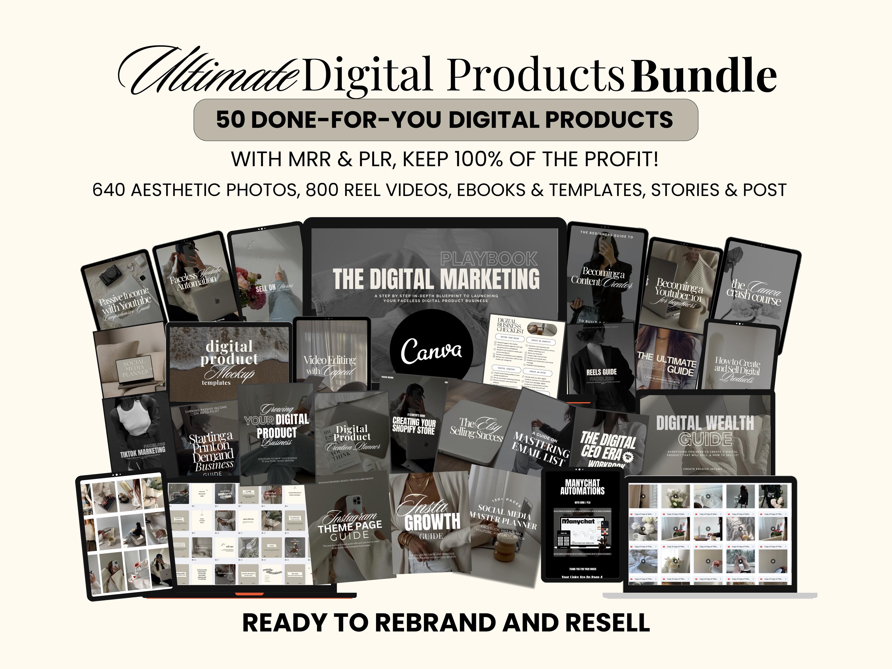 Ultimate Digital Product Ebook PLR MRR Bundle Passive Income, MRR ...